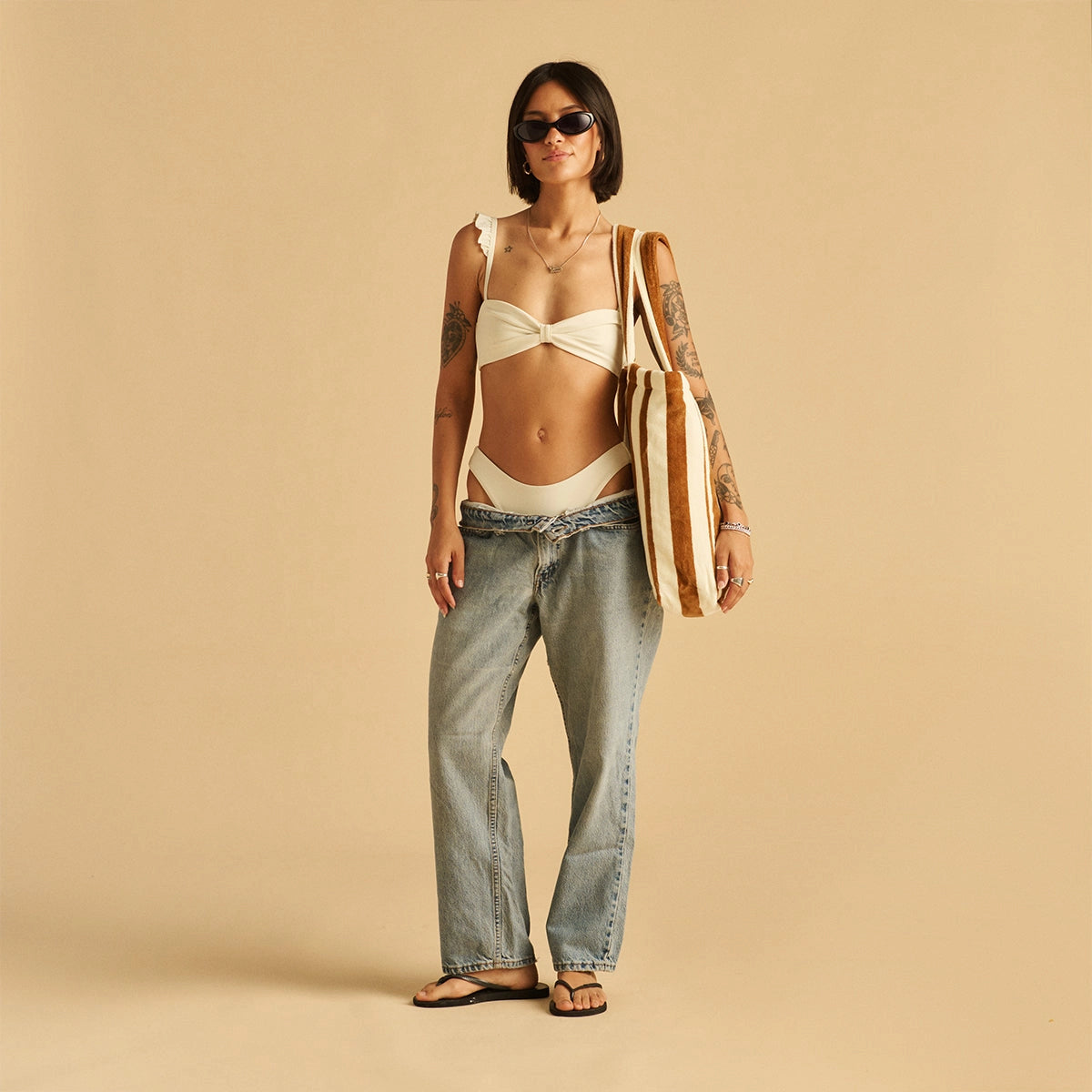 SLOW TIDE TERRY TOTE BAG